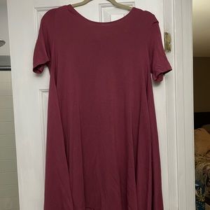 SHORT SLEEVE COTTON SHIFT DRESS